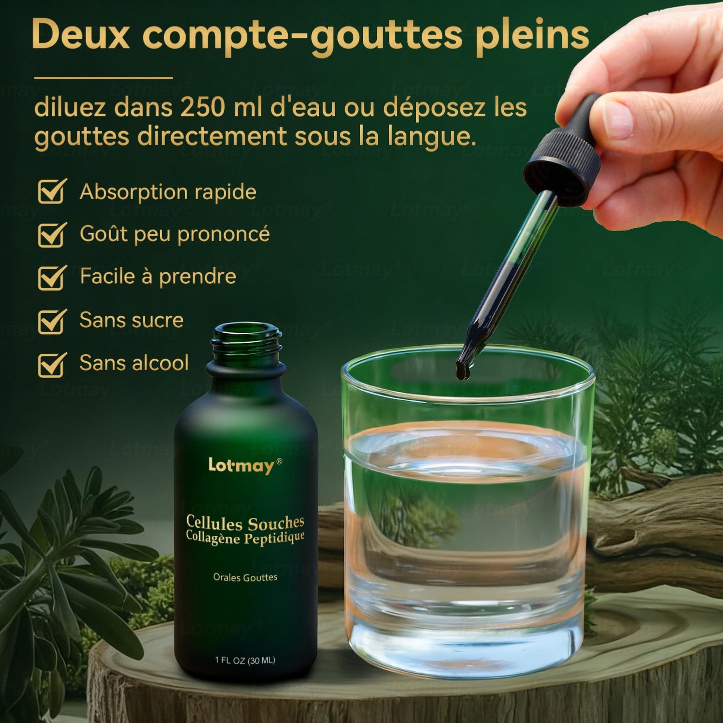 【Édition Exclusive Officiellement Autorisée】Lotmay® Sérum Oral de Cellules Souches et Peptides de Collagène 🛒(Raffermit et Tonifie la Peau Relâchée & Réduit la Formation de Rides)🌸