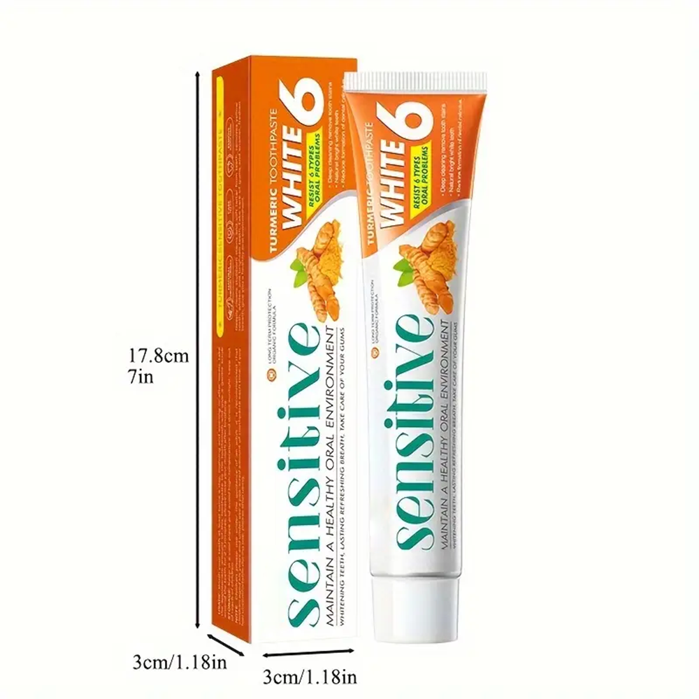Minceetbien™ Sensitive White 6: Ginger Infused Toothpaste for Deep Clean And Bright White Teeth - 100G Tube
