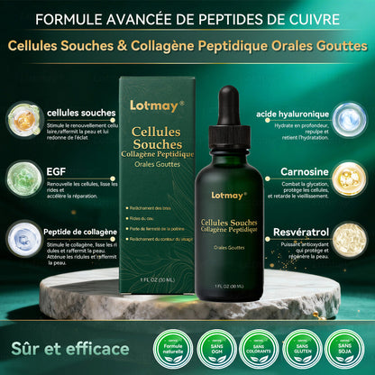【Édition Exclusive Officiellement Autorisée】Lotmay® Sérum Oral de Cellules Souches et Peptides de Collagène 🛒(Raffermit et Tonifie la Peau Relâchée & Réduit la Formation de Rides）🌸