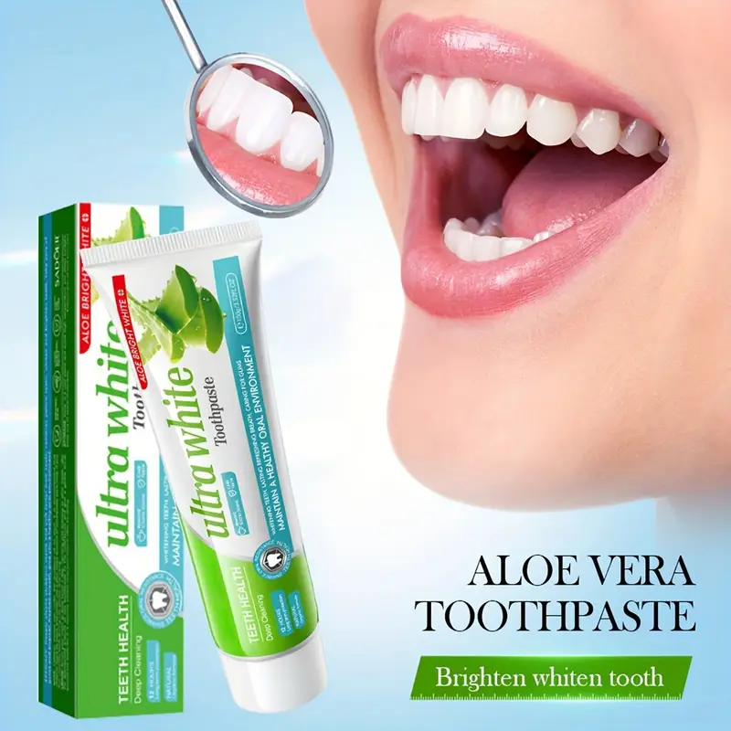 Minceetbien™ Aloe Vera Brightening Toothpaste, 100g - Deep Clean for Whiter Teeth