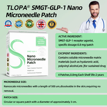 [See results in 7 days]🇬🇧 TLOPA® GLP-1 Nano Microneedle Patch👍(Painless, long-lasting, addressing diabetes, obesity, and cardiovascular diseases)🍃