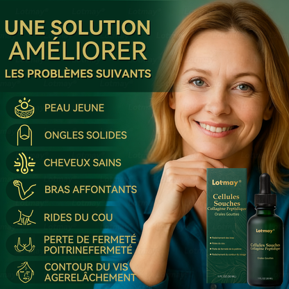 【Édition Exclusive Officiellement Autorisée】Lotmay® Sérum Oral de Cellules Souches et Peptides de Collagène 🛒(Raffermit et Tonifie la Peau Relâchée & Réduit la Formation de Rides）🌸